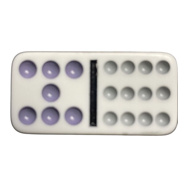 Double Twelve Dominoes Replacement Tile 7 12 Color Dot mq - Picture 1 of 3